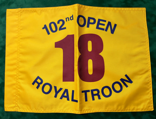 102nd Open Championship at Royal Troon Unsigned Golf Flag (Yellow)