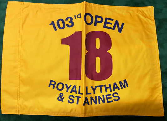 103rd Open Championship at Lytham & St Annes Unsigned Golf Flag (Yellow)