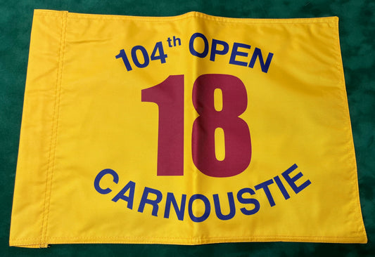 104th Open Championship at Carnoustie Unsigned Golf Flag (Yellow)