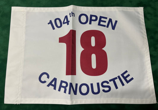 104th Open Championship at Carnoustie Unsigned Golf Flag (White)