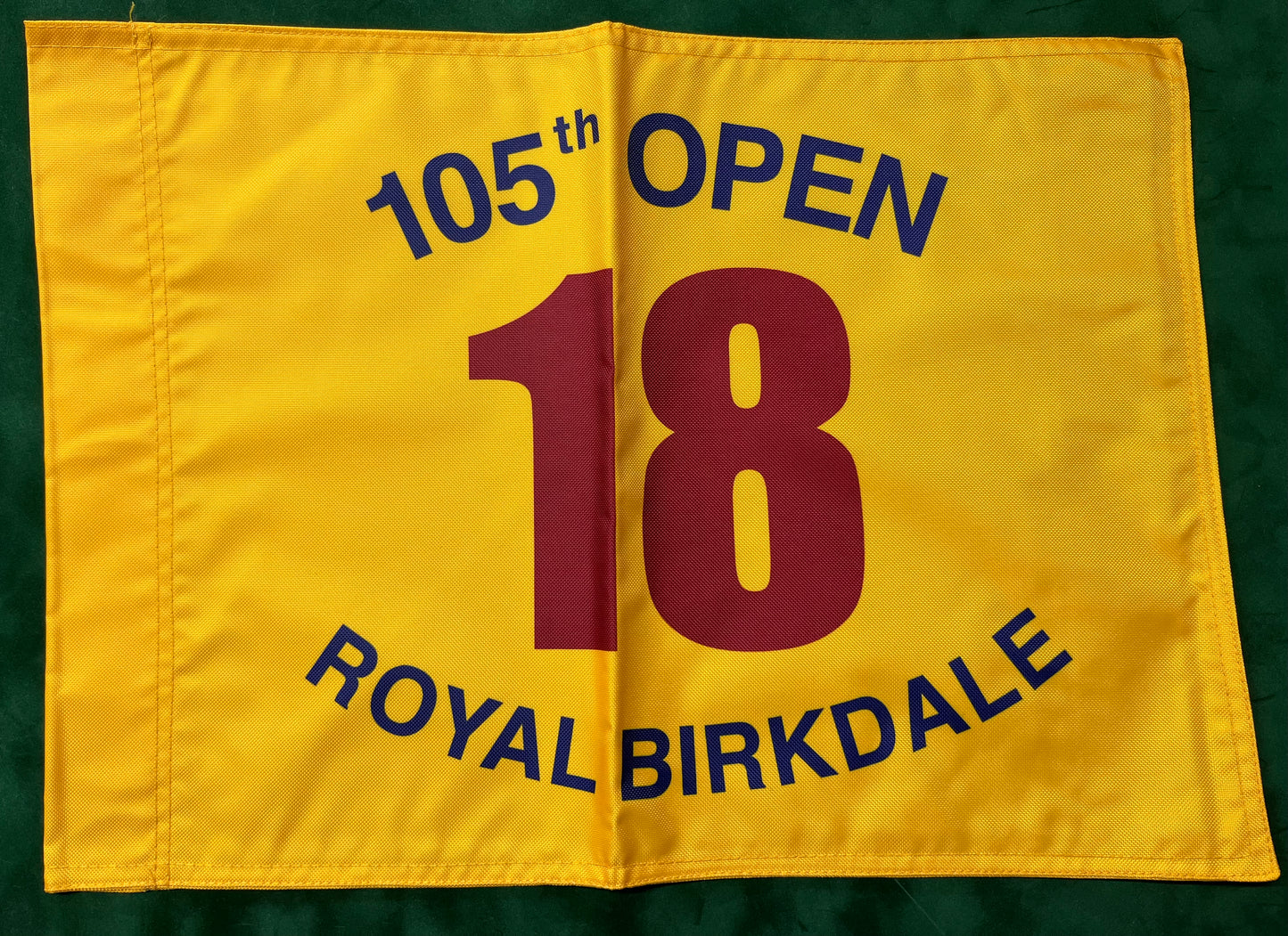 105th Open Championship at Royal Birkdale Unsigned Golf Flag (Yellow)