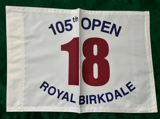 105th Open Championship at Royal Birkdale Unsigned Golf Flag (White)