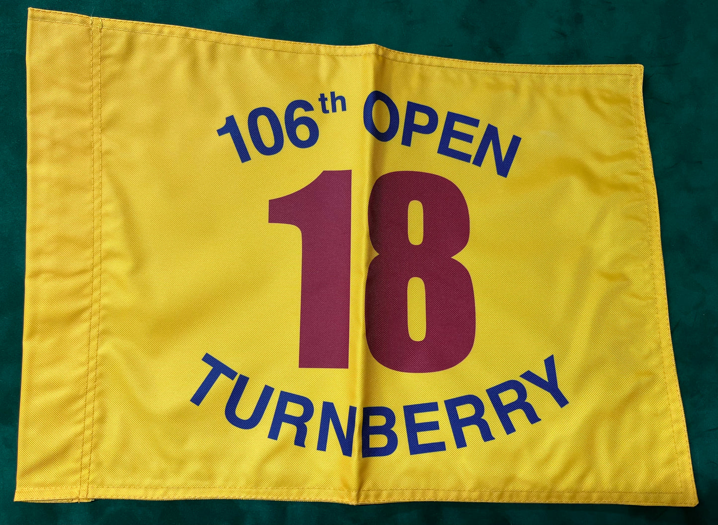 106th Open Championship at Turnberry Unsigned Golf Flag (Yellow)