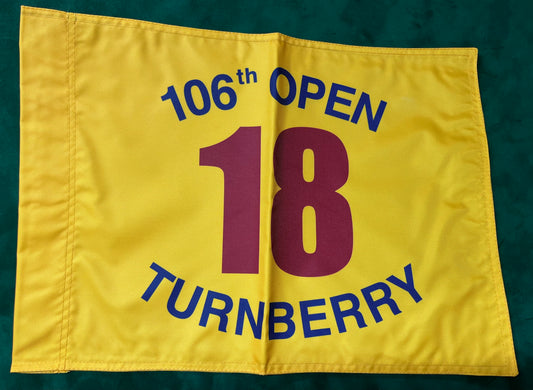 106th Open Championship at Turnberry Unsigned Golf Flag (Yellow)