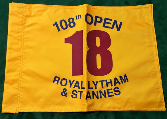 108th Open Championship at Royal Lytham & St Annes Unsigned Golf Flag (Yellow)
