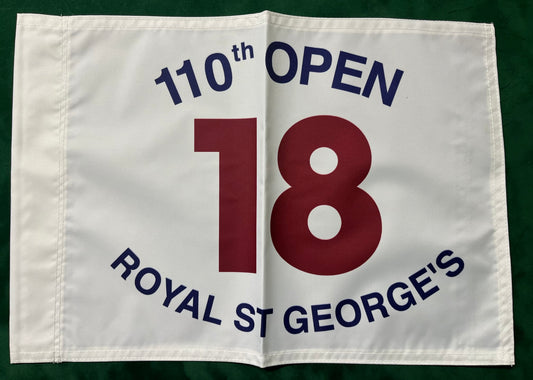 110th Open Championship at Royal St George's Unsigned Golf Flag (White)