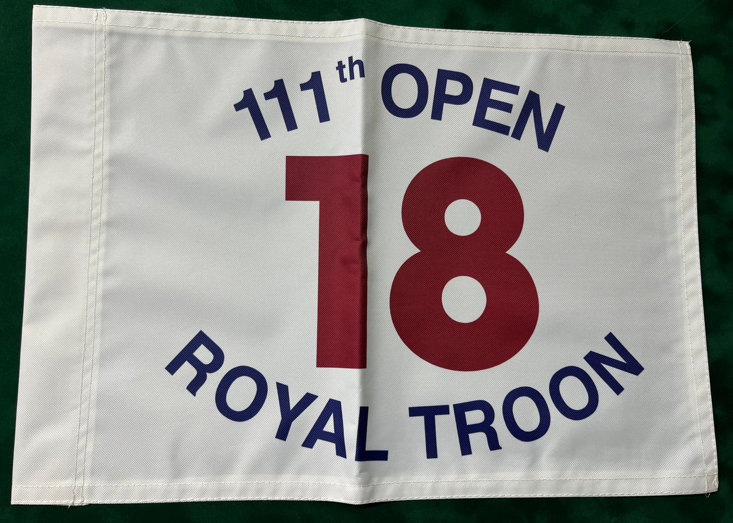 111th Open Championship at Royal Troon Unsigned Golf Flag (White)