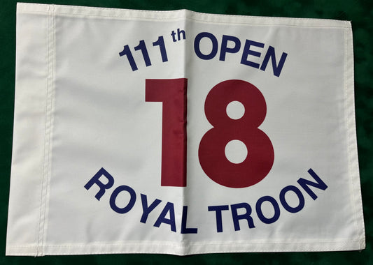 111th Open Championship at Royal Troon Unsigned Golf Flag (White)