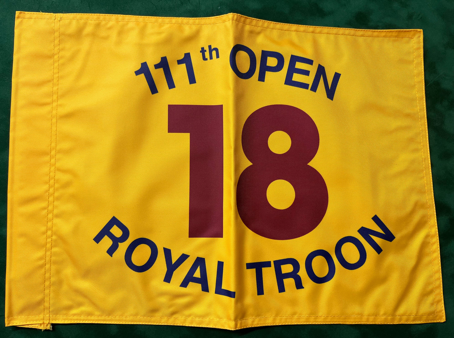 111th Open Championship at Royal Troon Unsigned Golf Flag (Yellow)