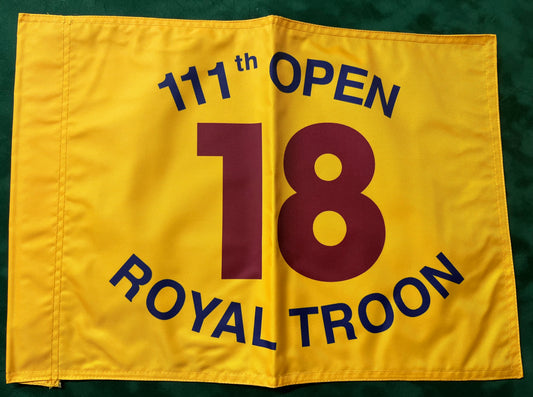 111th Open Championship at Royal Troon Unsigned Golf Flag (Yellow)