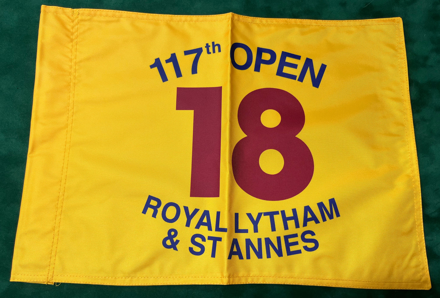 117th Open at Royal Lytham & St Annes Unsigned Golf Flag (Yellow)