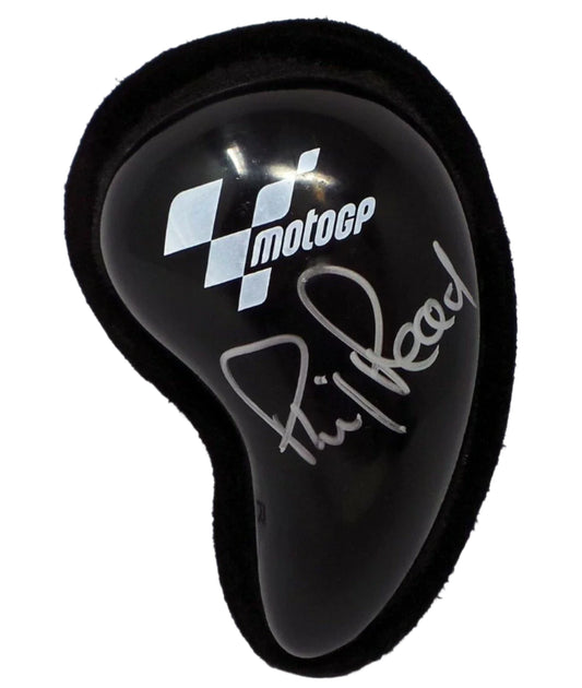 Phil Read MotoGP Legend Signed Motorbike Leathers Knee Slider + Dealer COA