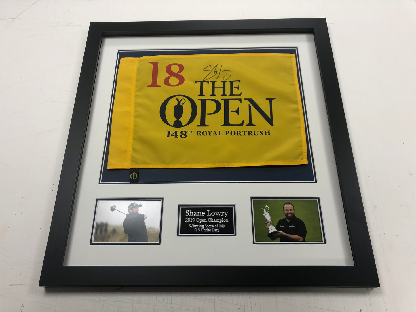 Standard Frame Kit - 2019 Open at Royal Portrush Golf Flag (Shane Lowry Won)