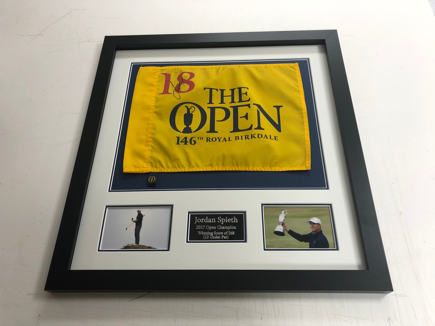 Standard Frame Kit - 2017 Open at Royal Birkdale Golf Flag (Jordan Spieth Won)