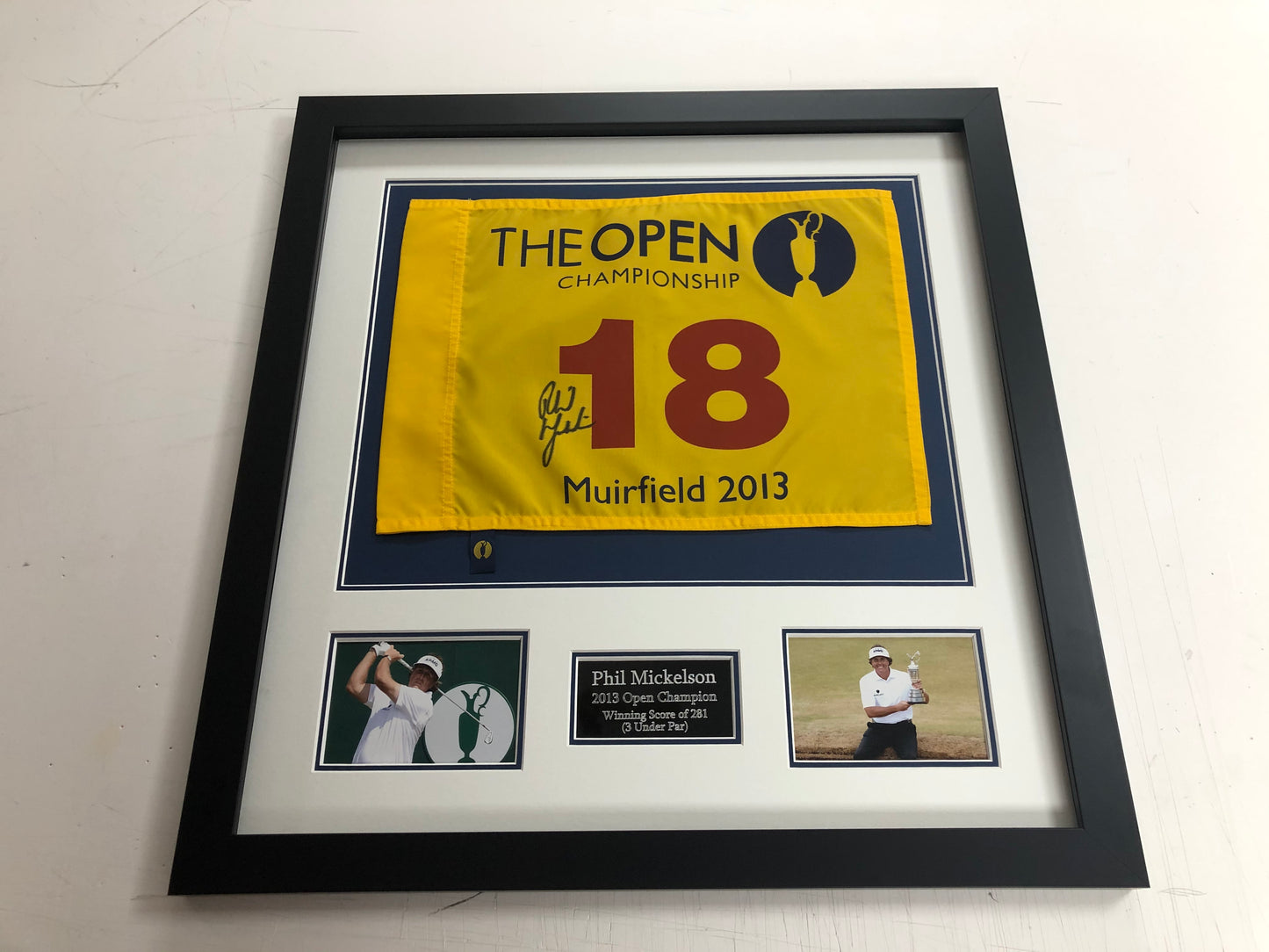 Standard Frame Kit - 2013 Open at Muirfield Golf Flag (Phil Mickelson Won)