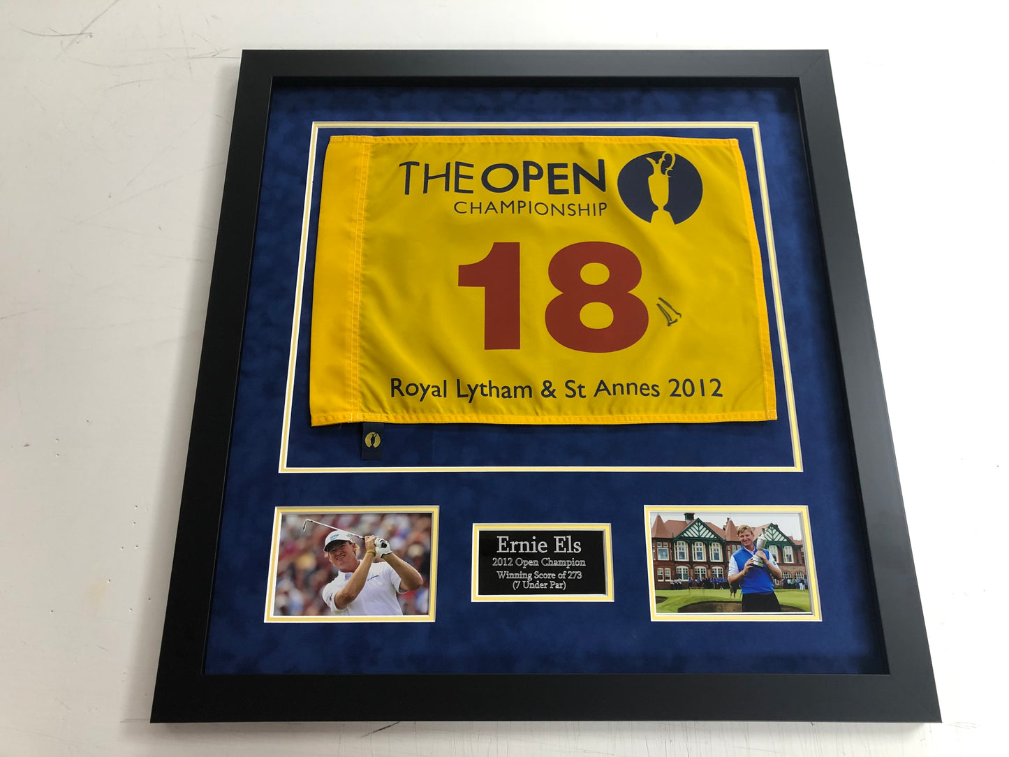 Premium Frame Kit - 2012 Open at Royal Lytham & St Annes Golf Flag (Ernie Els Won)