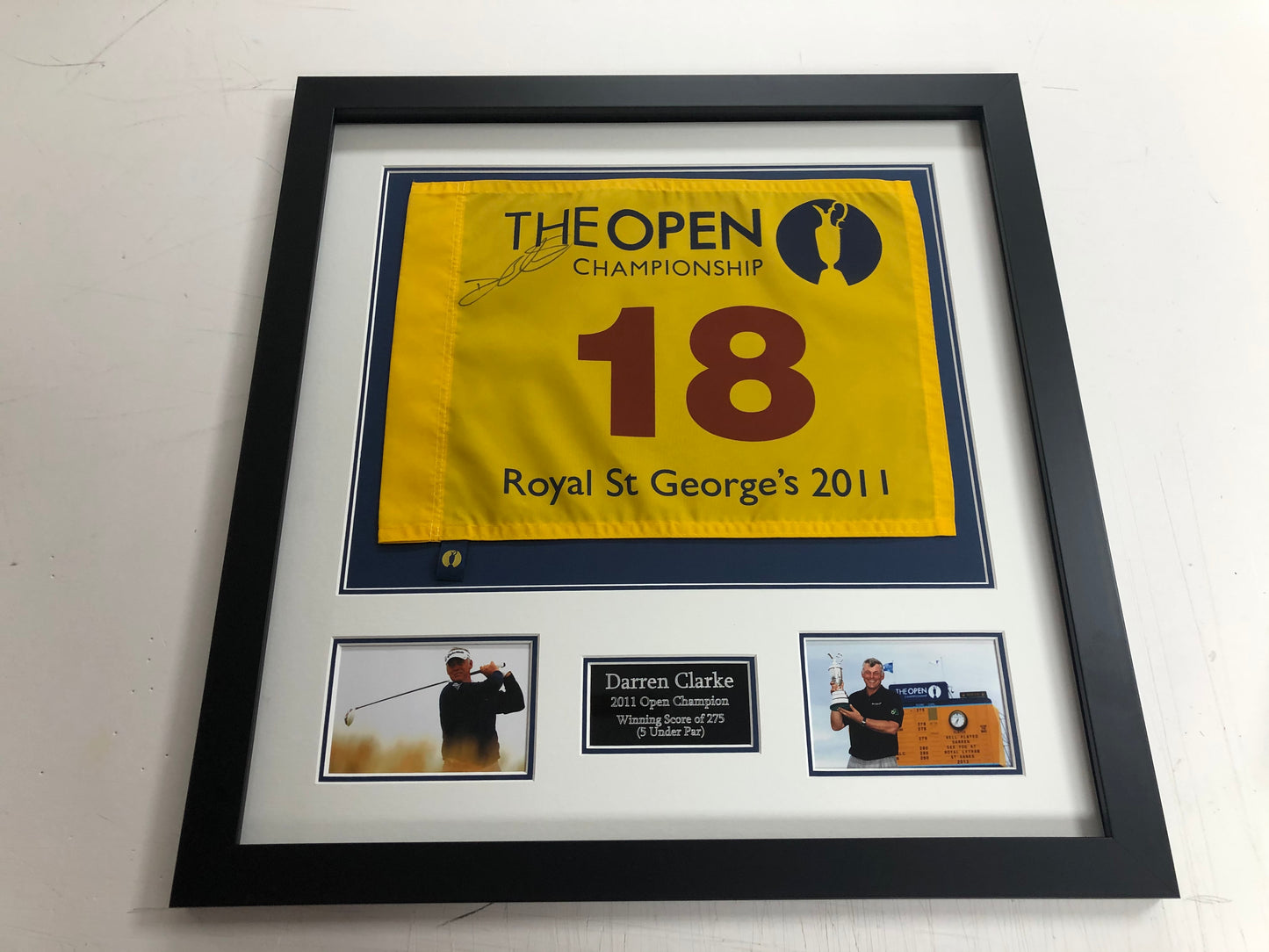 Standard Frame Kit - 2011 Open at Royal St George's Golf Flag (Darren Clarke Won)