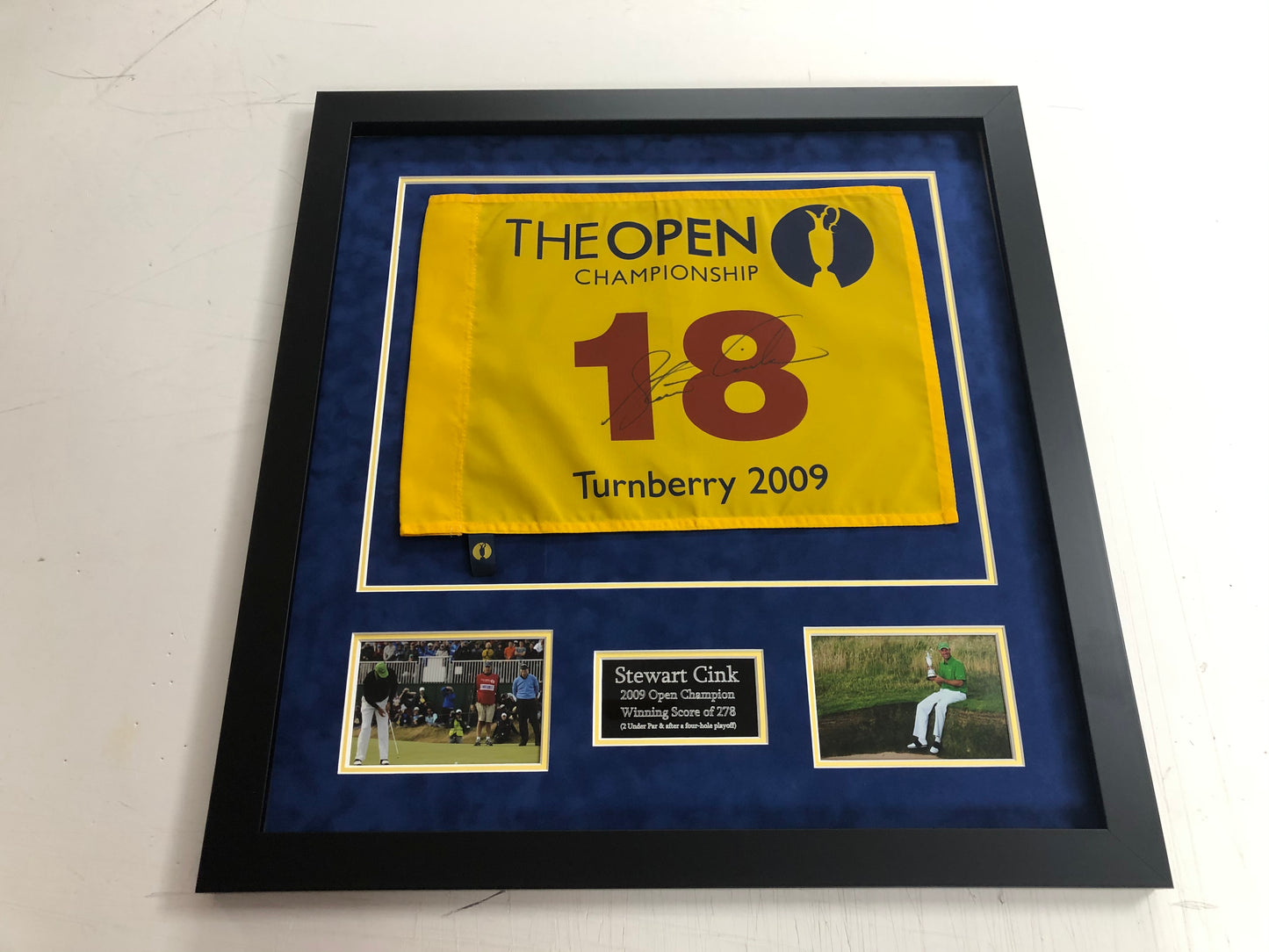 Premium Frame Kit - 2009 Open at Turnberry Golf Flag (Stewart Cink Won)