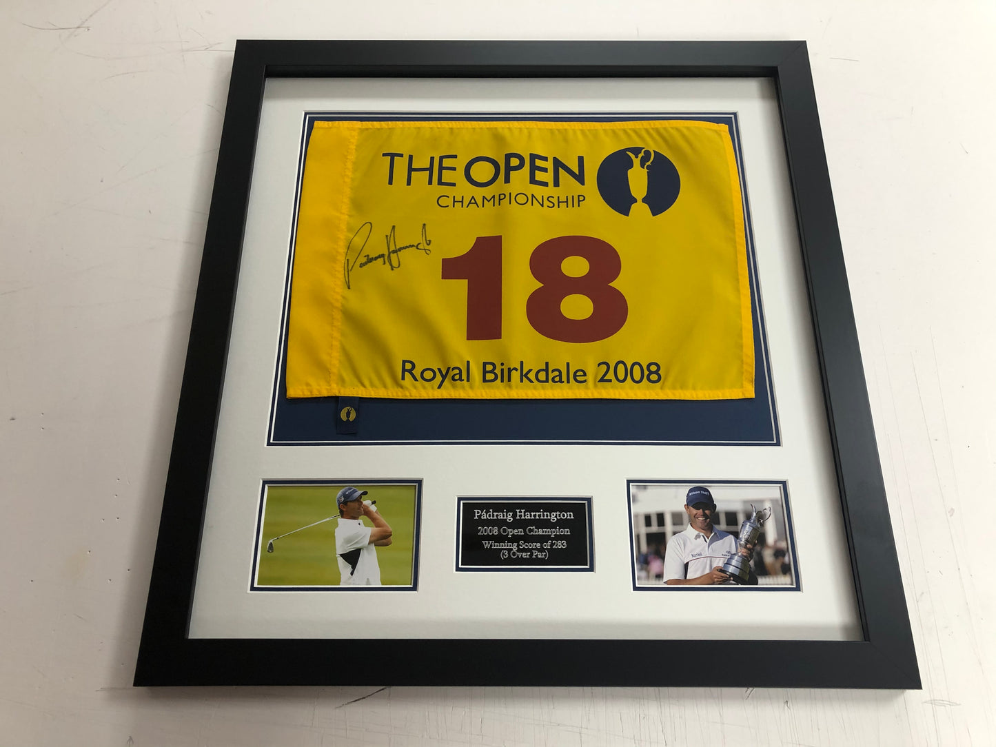 Standard Frame Kit - 2008 Open at Royal Birkdale Golf Flag (Pádraig Harrington Won)