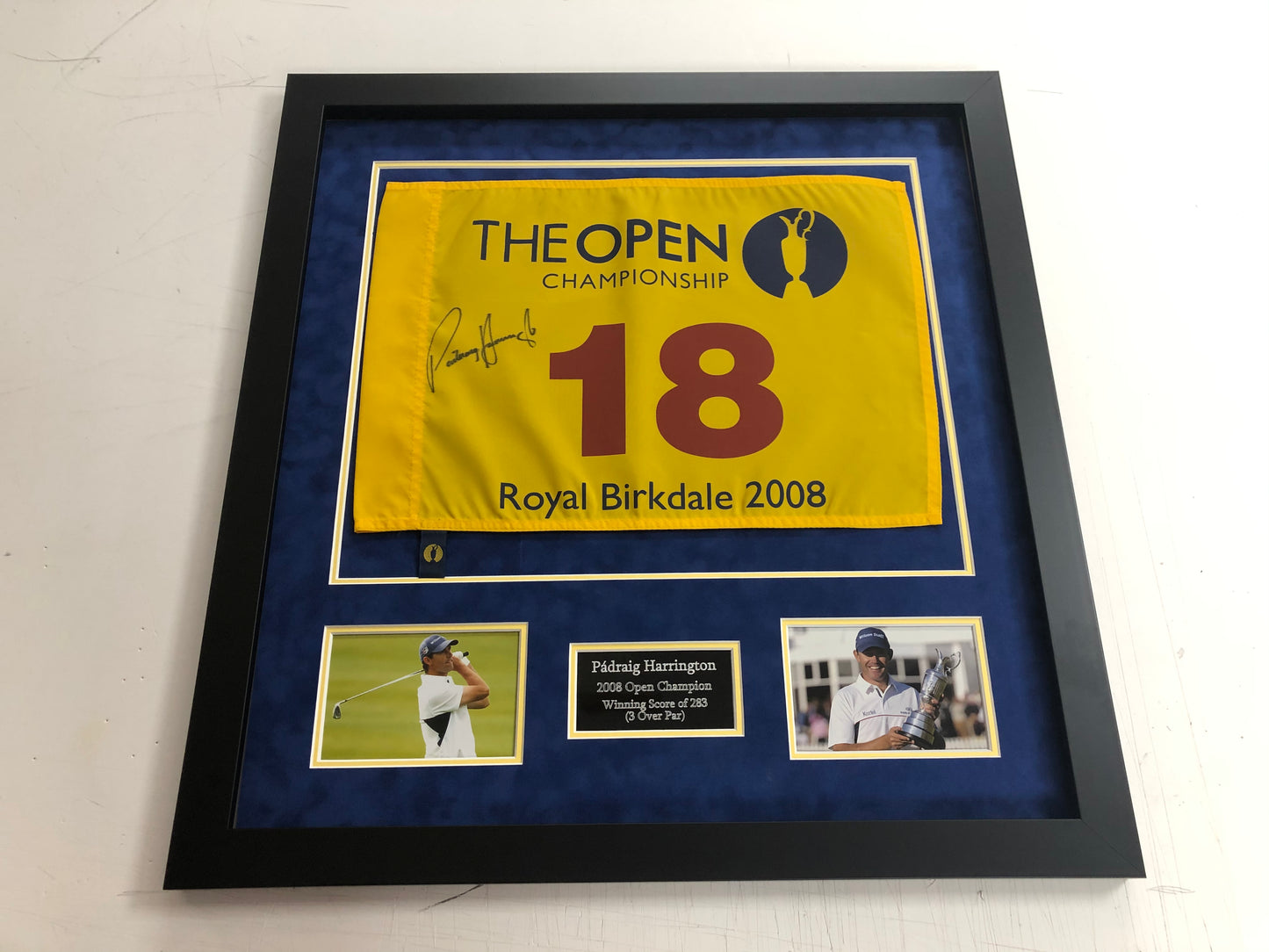 Premium Frame Kit - 2008 Open at Royal Birkdale Golf Flag (Pádraig Harrington Won)