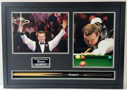 Shaun Murphy Triple Crown Snooker Champion Framed Signed Snooker Cue & Photo Display + Cert