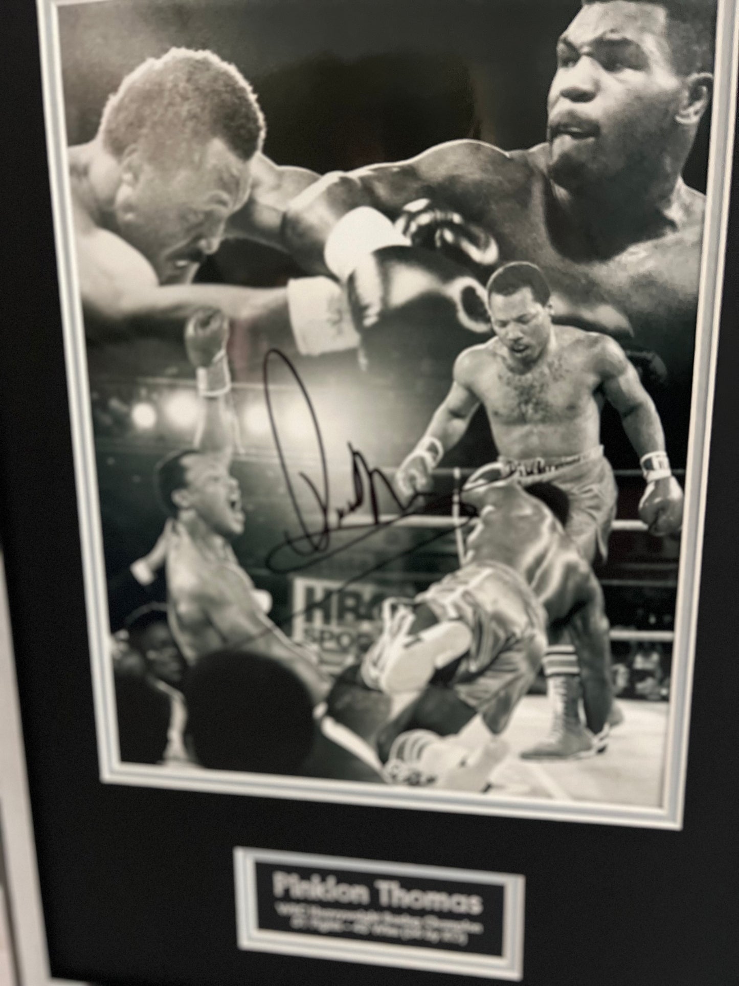 Pinklon Thomas Boxing's First Centennial Champion Signed Framed Photo Display + Cert