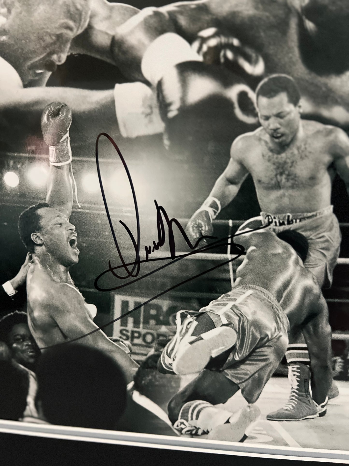 Pinklon Thomas Boxing's First Centennial Champion Signed Framed Photo Display + Cert