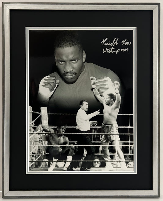 Tim Witherspoon Two-Time World Heavy Weight Champion Signed & Framed Display + Cert