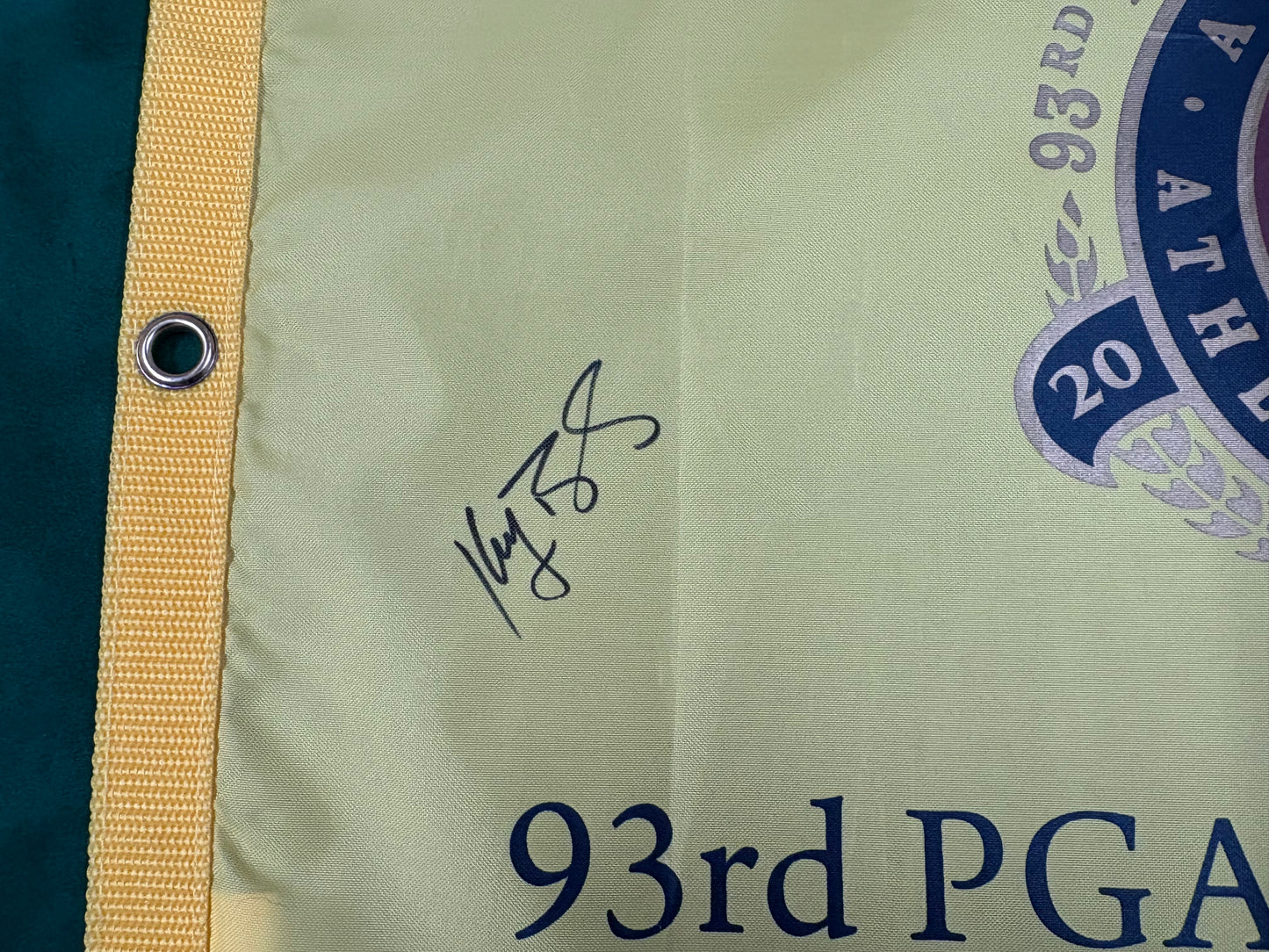 Keegan Bradley 2011 Winner Signed 93rd PGA Championship Golf Flag + Dealer COA