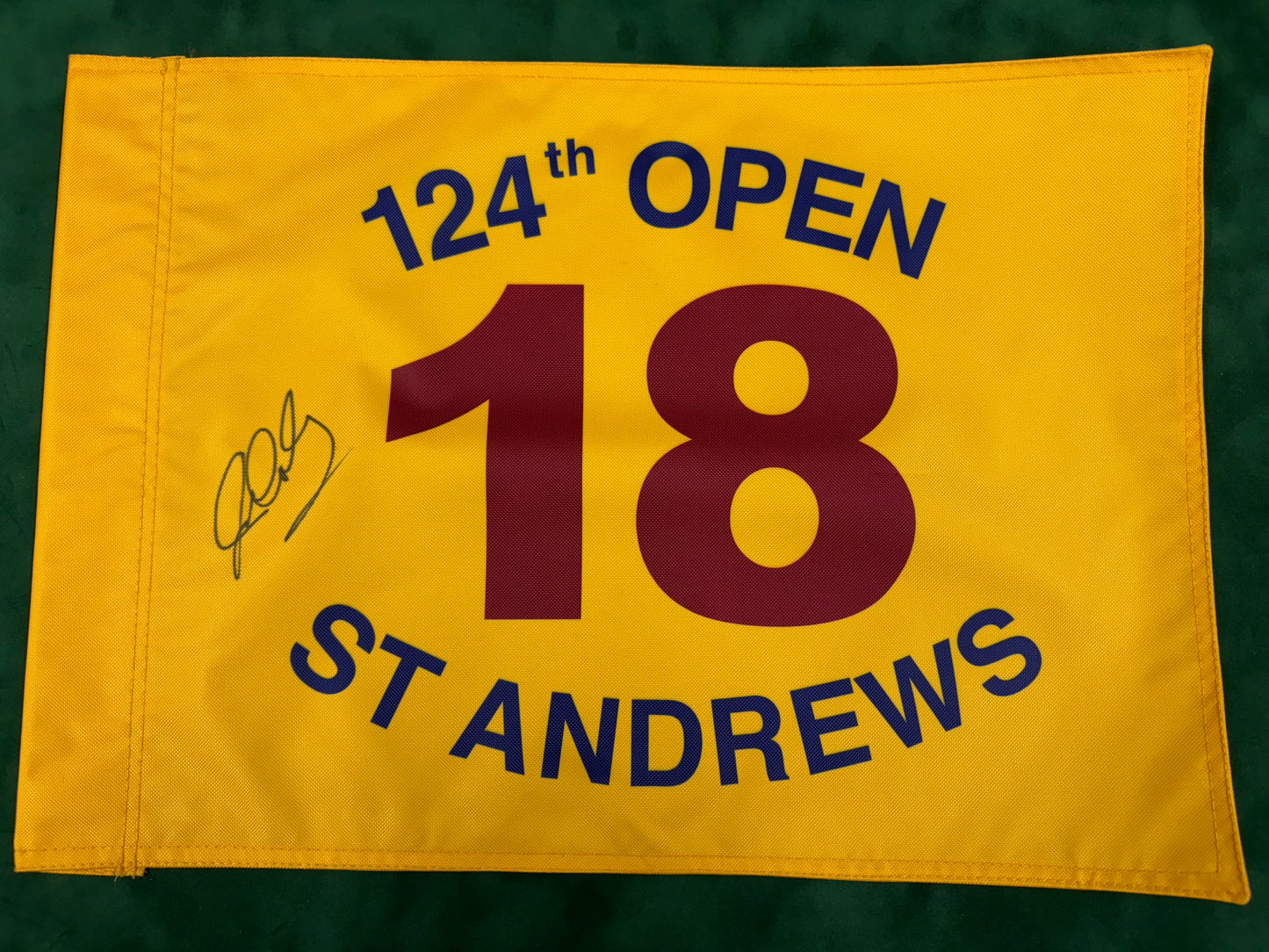 John Daly Winner Signed 124th Open at St Andrews Golf Flag + Dealer COA