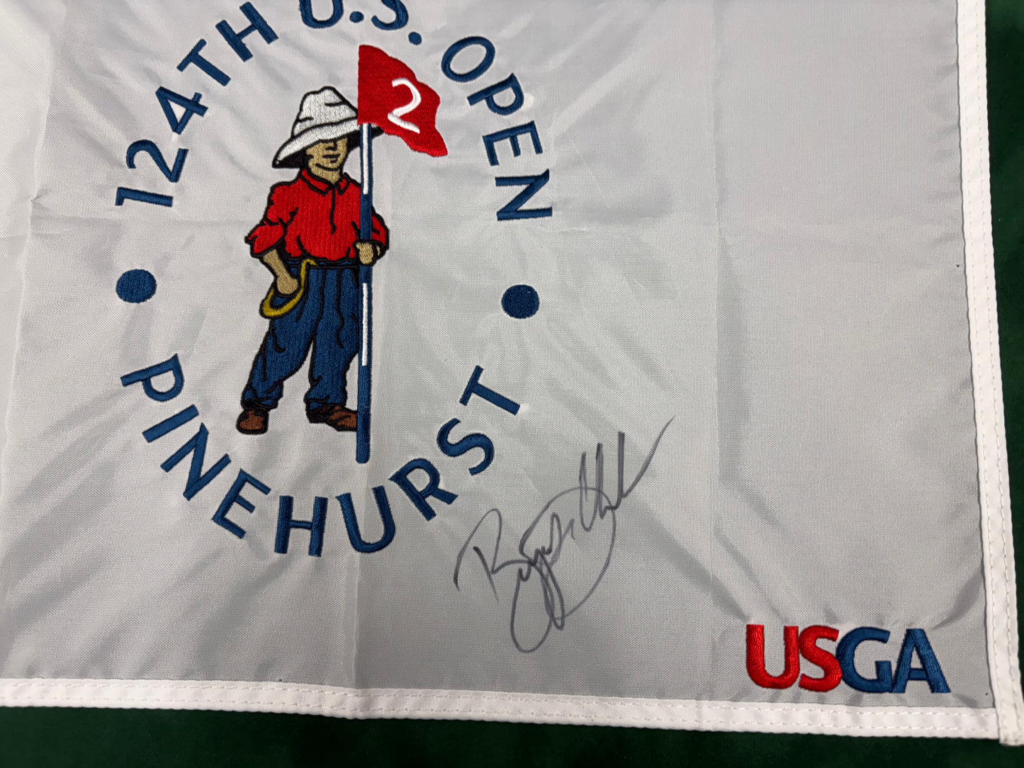 Bryson DeChambeau Winner Signed 124th US Open at Pinehurst Golf Flag + Cert