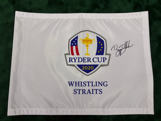 Bryson DeChambeau Signed 2020 Ryder Cup at Whistling Straits Golf Flag + Cert