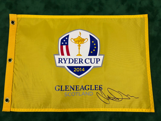 Jamie Donaldson Signed 2014 Ryder Cup at Gleneagles Golf Pin Flag + Dealer COA