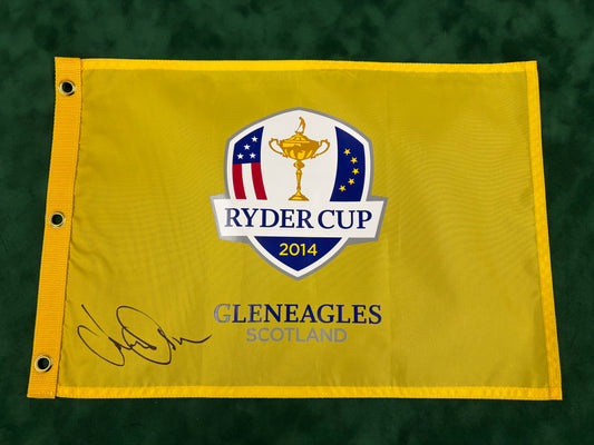 Jamie Donaldson Signed 2014 Ryder Cup at Gleneagles Golf Pin Flag + Dealer COA