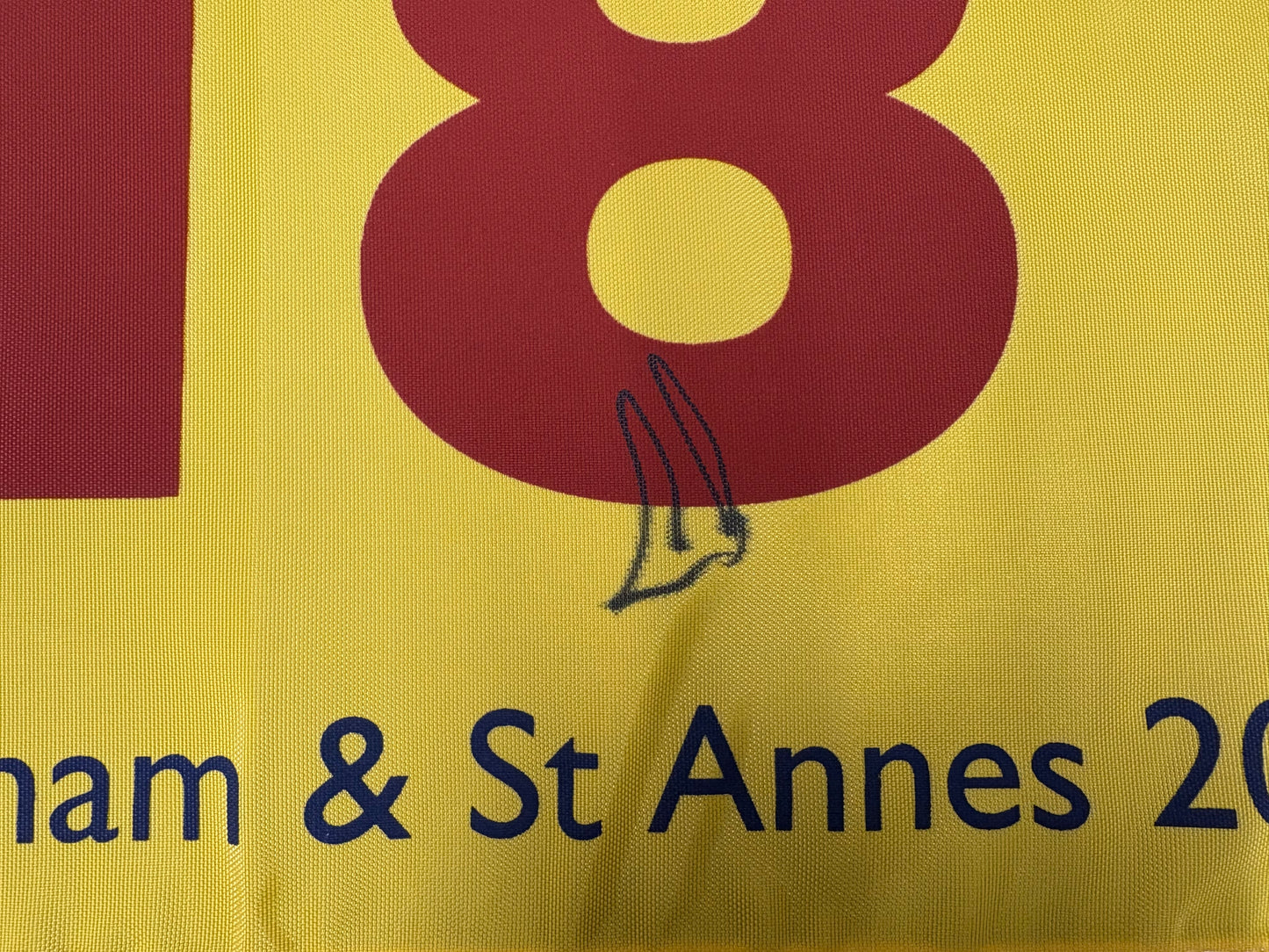 Ernie Els Signed 2012 Open at Royal Lytham & St Annes Golf Flag + Dealer COA