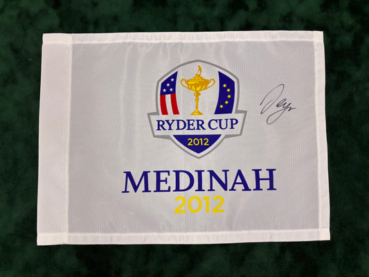 Sergio García Signed 2012 Ryder Cup at Medinah Golf Pin Flag + Dealer COA