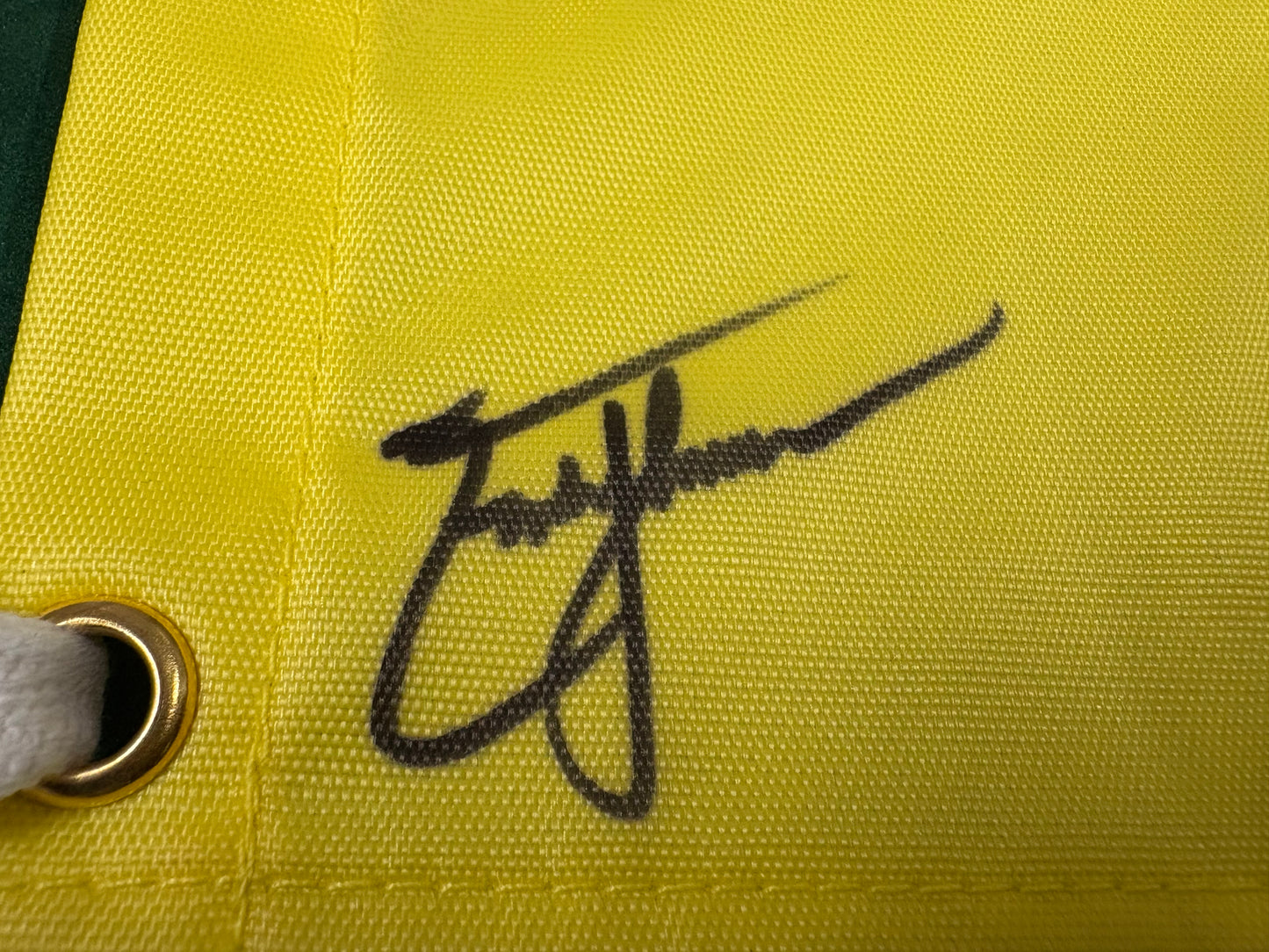 Zach Johnson Winner Signed 2007 Masters Golf Flag + Dealer COA