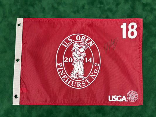 Martin Kaymer Winner Signed 2014 US Open at Pinehurst Golf Flag + Dealer COA