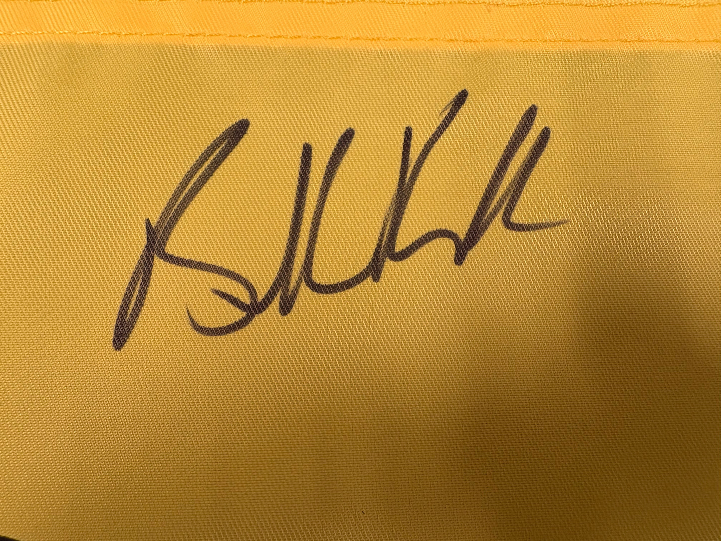 Brooks Koepka Winner Signed 2019 PGA Championship at Bethpage Black Yellow Golf Flag + Dealer COA