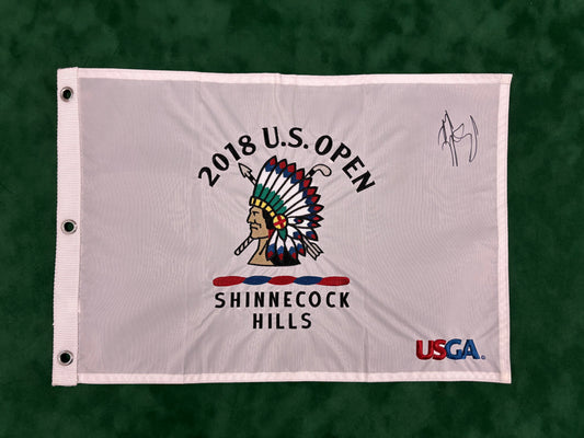 Brooks Koepka Winner Signed 2018 US Open at Shinnecock Hills Golf Flag + Dealer COA