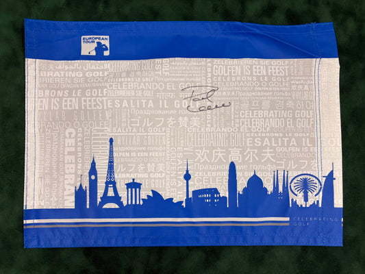 Paul Lawrie Signed European Tour Golf Flag + Dealer COA
