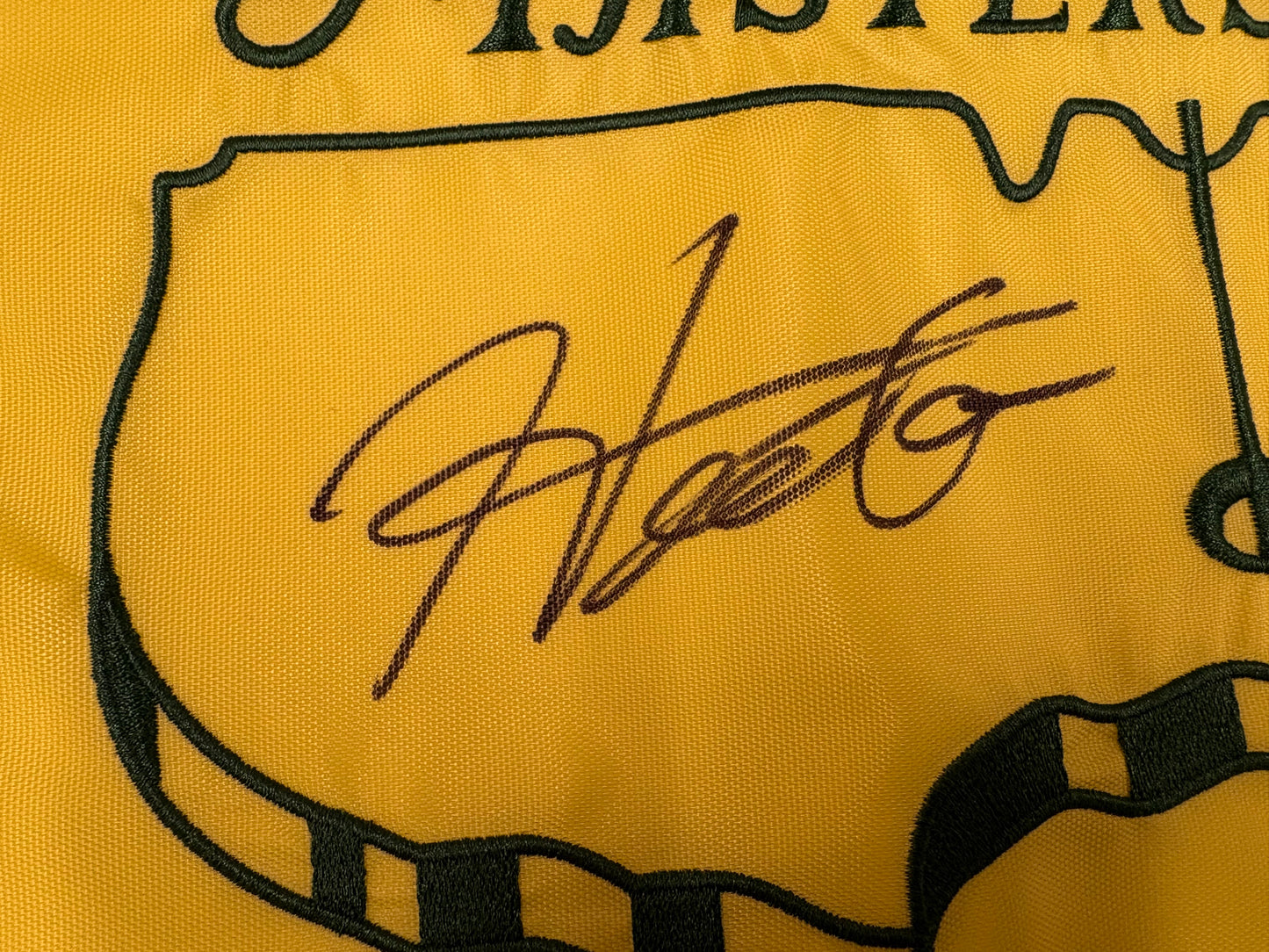 Hideki Matsuyama Winner Signed 2021 Masters Golf Flag + Dealer COA