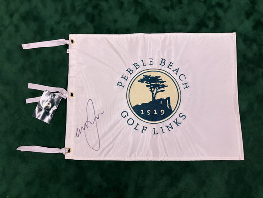 Graeme McDowell 2010 US Open Winner Signed Pebble Beach Golf Flag + Dealer COA