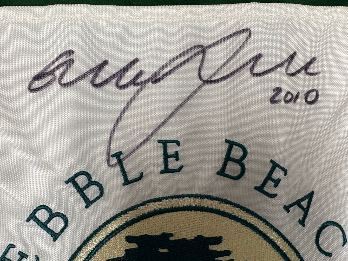 Graeme McDowell Winner Signed 2010 US Open at Pebble Beach Golf Flag + Dealer COA