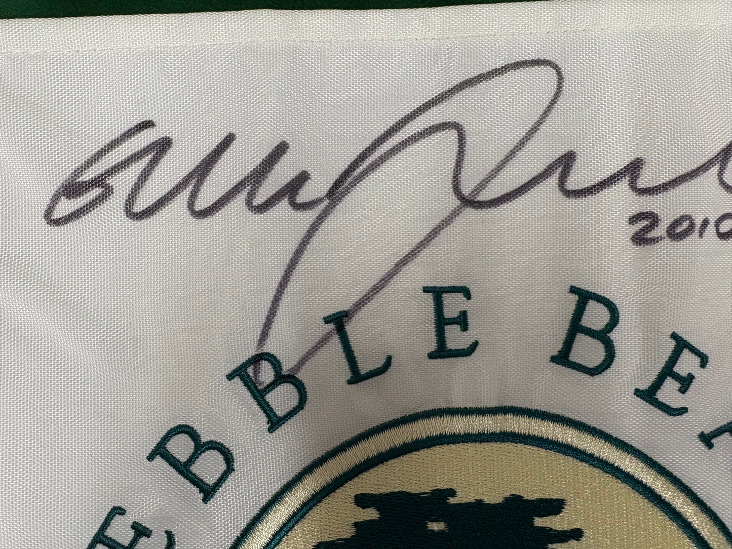 Graeme McDowell Winner Signed 2010 US Open at Pebble Beach Golf Flag + Dealer COA