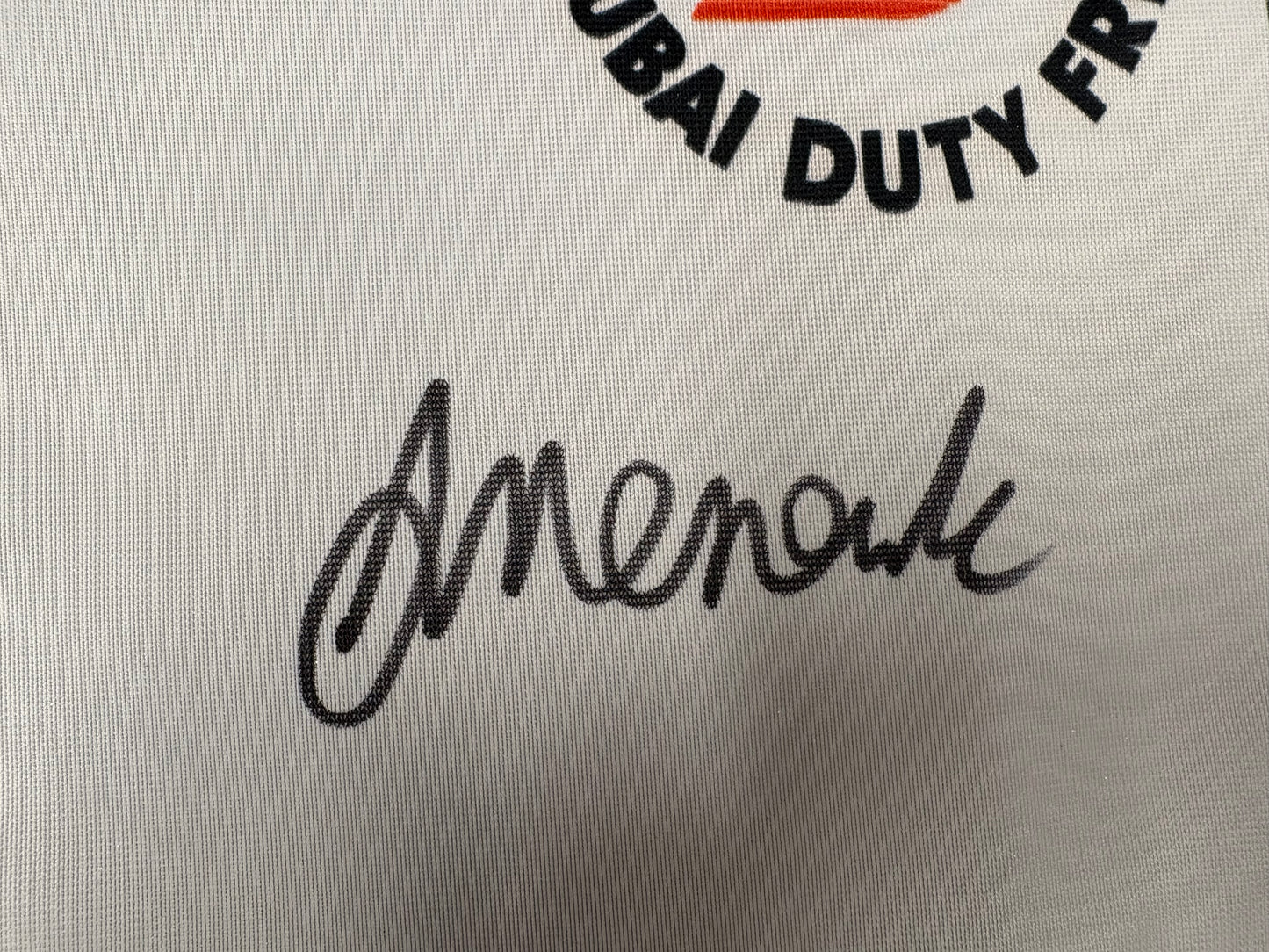 Adrian Meronk Winner Signed Dubai Duty Free Irish Open Golf Flag + Dealer COA