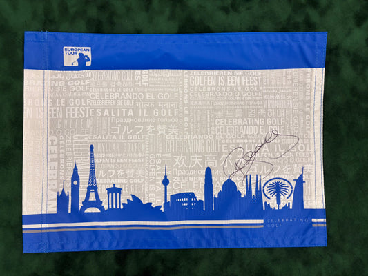 Paul McGinley Signed European Tour Golf Flag + Dealer COA