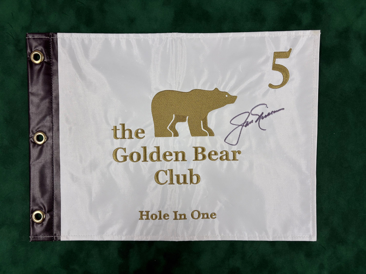 Jack Nicklaus Signed The Golden Bear Club - Hole in One Golf Flag + Dealer COA
