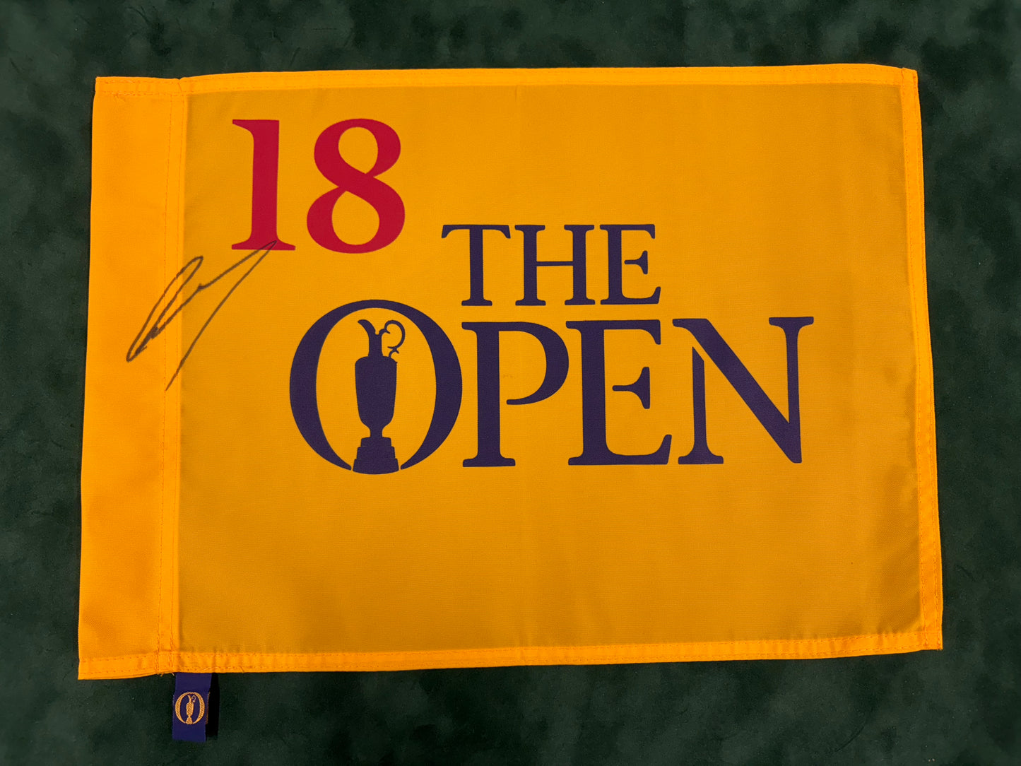 Greg Norman - Golf Legend Signed The Open Undated Golf Flag + Dealer COA