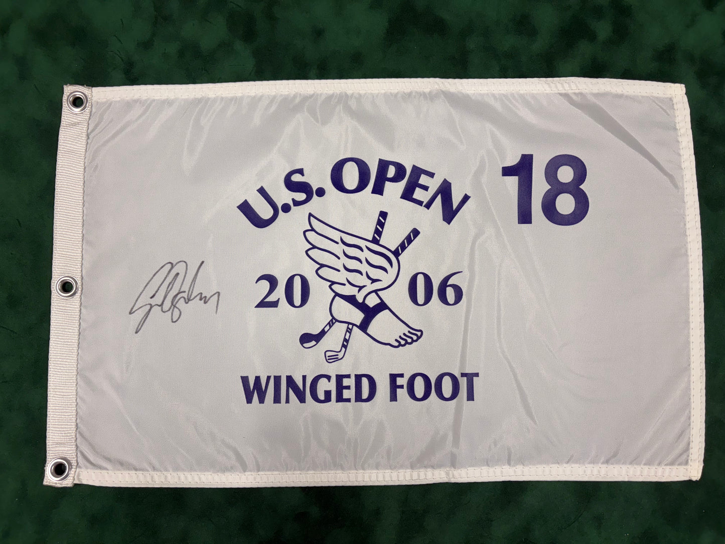 Geoff Ogilvy Winner Signed 2006 US Open at Winged Foot Golf Flag + Dealer COA